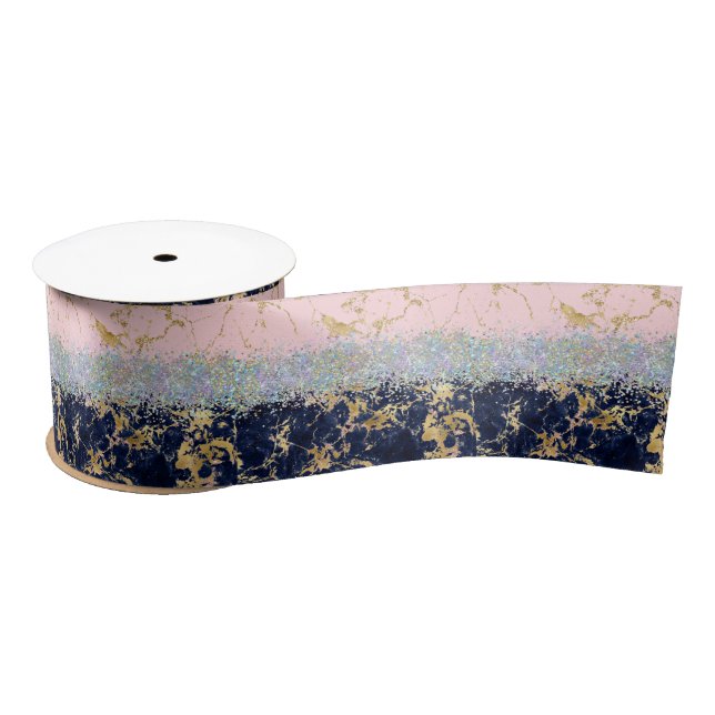 Glitter and marble satin ribbon (Spool)