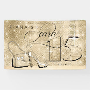Glitter and Quinceanera Gold Hor ID701 Banner