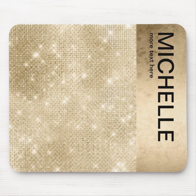 Glitter and Shine Gold ID673 Mouse Mat (Front)