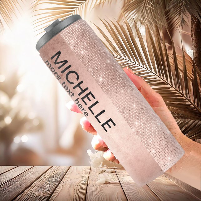 Glitter and Shine Name Rose Gold ID673 Thermal Tumbler (Creator Uploaded)