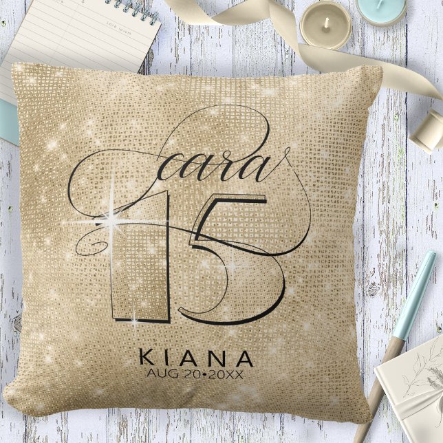 Glitter and Shine Quinceanera Gold V2 ID701 Cushion (Creator Uploaded)