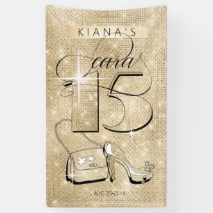 Glitter and Shine Quinceanera Gold Vert ID701 Banner