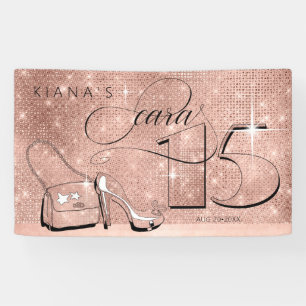 Glitter and Shine Quinceanera Rose Gold Hor ID701 Banner