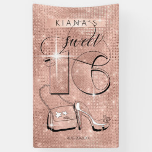 Glitter and Shine Sweet 16 Rose Gold Vert ID675 Banner