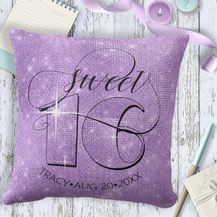 Glitter and Shine Sweet 16 Violet ID675 Cushion