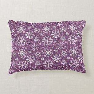Glitter and Snowflakes Decorative Cushion