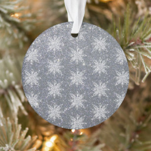 Glitter and snowflakes  ornament