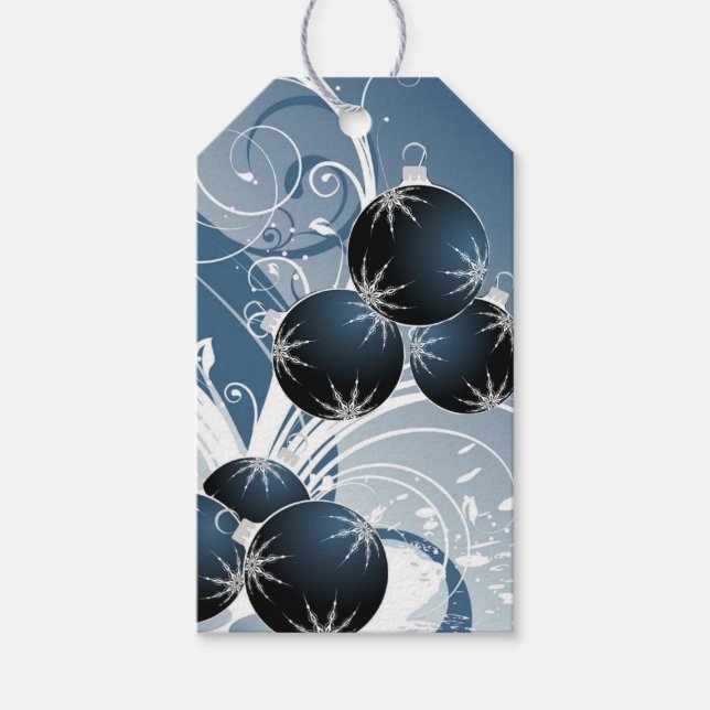 Glitter And Sparkle Ornaments Gift Tag (Front)