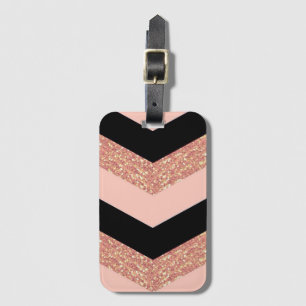 Glitter and Stripes Luggage Tag