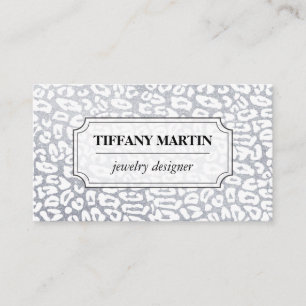 Glitter Animal Print Business Card