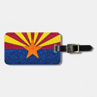 Glitter Arizona flag customisable luggage tag
