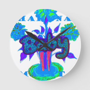 Glitter Baby Hakuna Matata gifts.png Round Clock