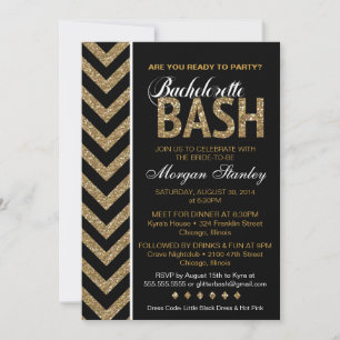 Glitter Bachelorette Bash Party Invitation