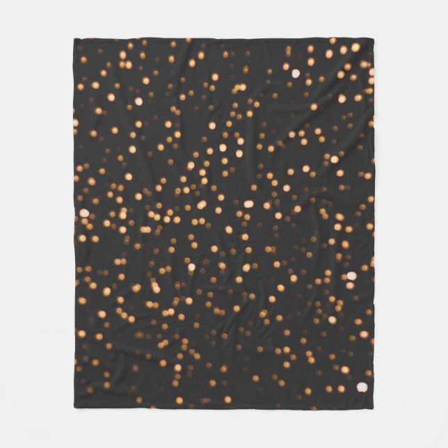 Glitter background gold texture fleece blanket (Front)