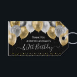 Glitter Balloons 40th Birthday Party Gift Tags<br><div class="desc">Elegant faux silver and gold glitter balloons on the top border. All text is adjustable and easy to change for your own party needs. Great elegant birthday party template design. any year, age can be changed Glitter balloons, fancy, chic, elegant faux glitter personalised 40th birthday Thank you gift tags. gold...</div>