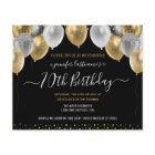 Glitter Balloons 70th Birthday Party Invitation