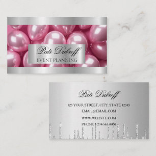 Glitter Balloons for Event Planning and Party Business Card