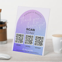 Glitter Beauty Salon QR Code Contactless Pay