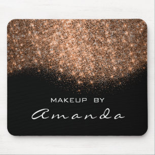 Glitter Beauty Studio Makeup Copper Black White Mouse Mat