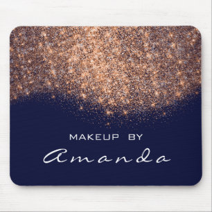 Glitter Beauty Studio Makeup Copper Blue Navy Name Mouse Mat