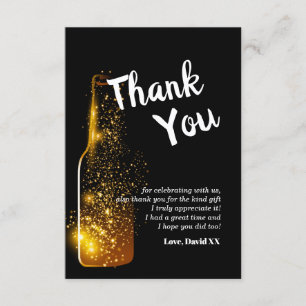 glitter, beer, wine, adult, thank you card