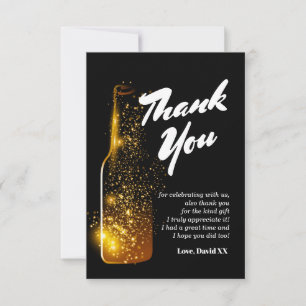 glitter, beer, wine, adult, thank you card