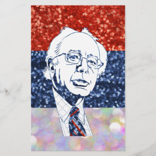 glitter bernie sanders stationery