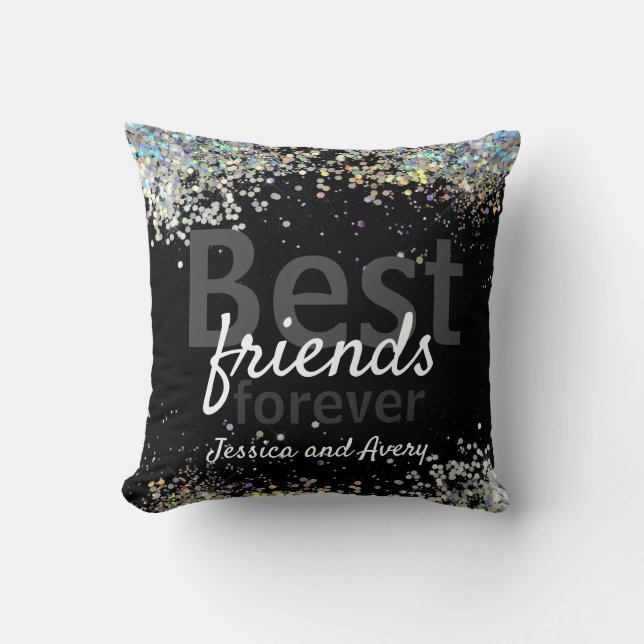 Glitter Best Friends Forever Cushion (Front)