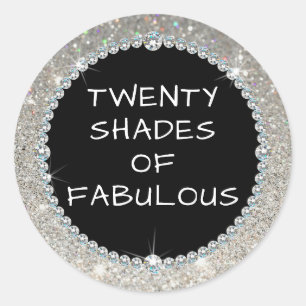 Glitter birthday sticker