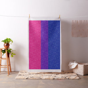 Glitter Bisexual Pride Flag Fabric