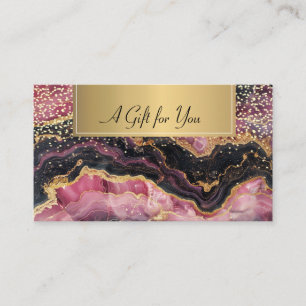  Glitter Black Burgundy Gold Confetti Discount Card