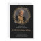 Glitter Black Gold 90th Birthday Party Invitation