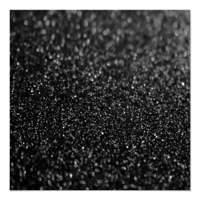 Glitter Black Shiny Poster (Front)