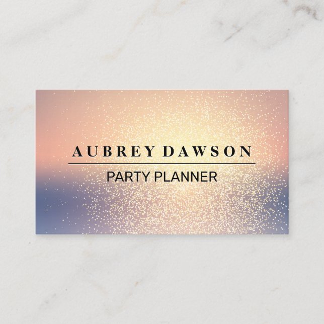 Glitter Blend Background Business Card (Front)