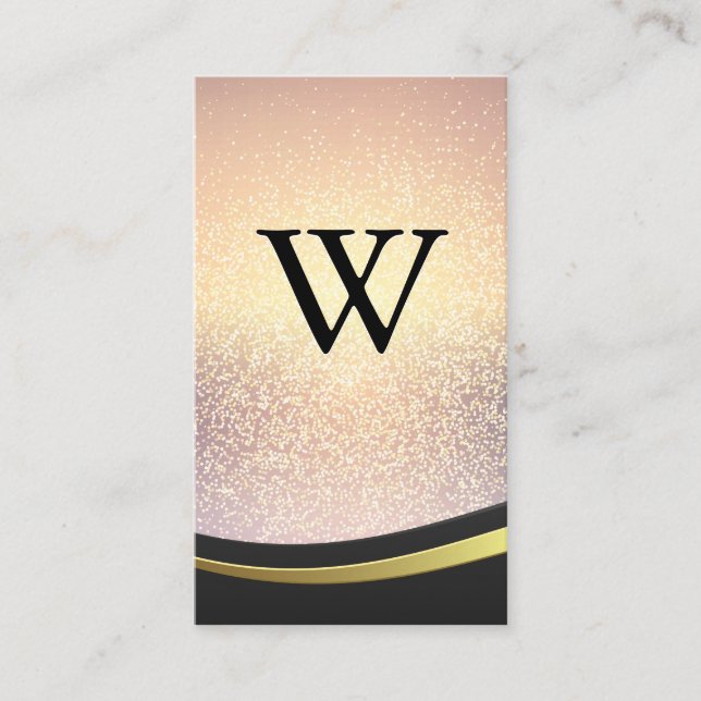 Glitter Blend Background | Wave Design Business Card (Front)