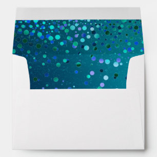 Glitter blue beach Glow Sparkle Christmas Envelopes