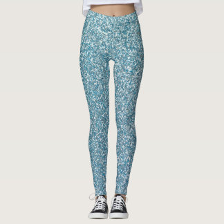 Glitter Blue Leggings 