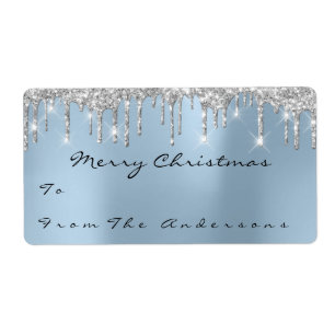 Glitter Blue Silver Gray Holidays Christmas Season