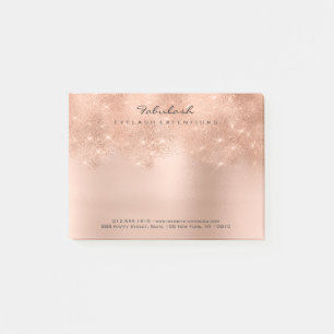 Glitter Blush Pink Rose Gold Powder Minimal Post-it Notes