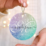 Glitter Bokeh Glamorous Elegant Ceramic Tree Decoration<br><div class="desc">Easily personalize this elegant colorful bokeh glitter pattern with your custom name and/or monogram.</div>