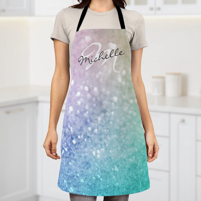Glitter Bokeh Glamourous Elegant Apron (Creator Uploaded)