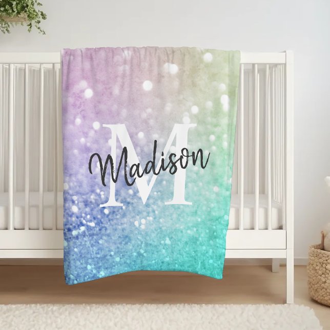 Glitter Bokeh Glamourous Elegant Fleece Blanket (Creator Uploaded)