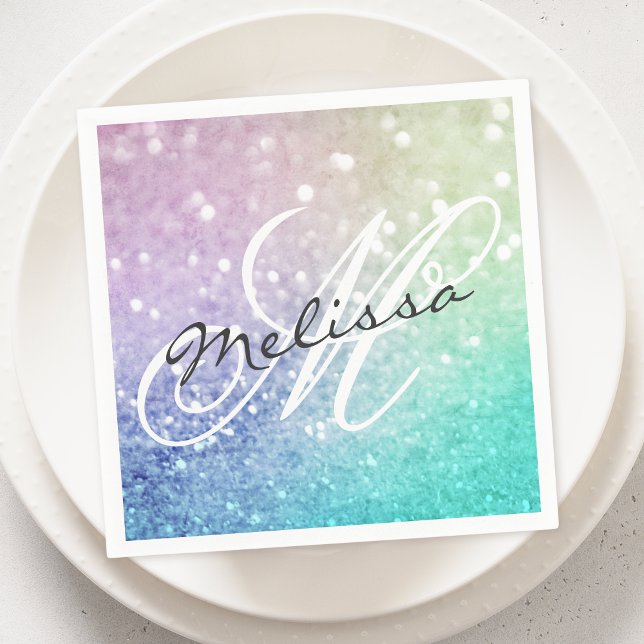 Glitter Bokeh Glamourous Elegant Napkin (Creator Uploaded)
