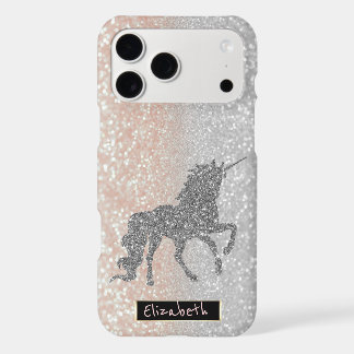 Glitter Bokeh Ombre,Silver Glitter Unicorn
