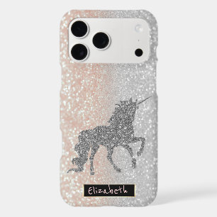 Glitter Bokeh Ombre,Silver Glitter Unicorn