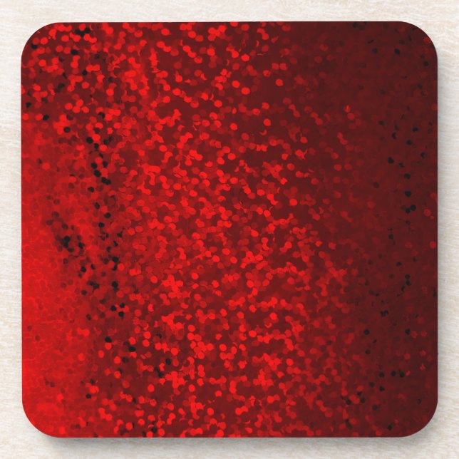 Glitter bokeh sparkle print coaster (Front)