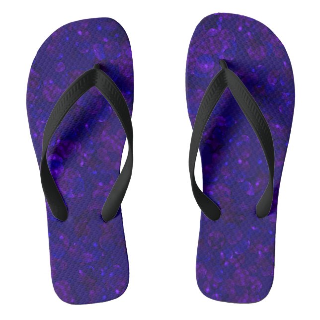Glitter bokeh sparkle print flip flops (Footbed)