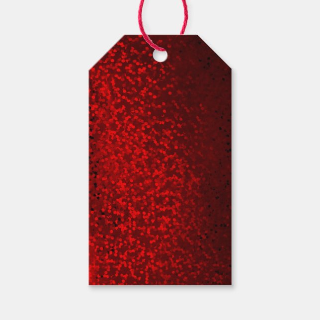 Glitter bokeh sparkle print gift tags (Front)