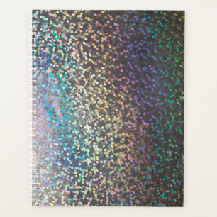 Glitter bokeh sparkle print planner