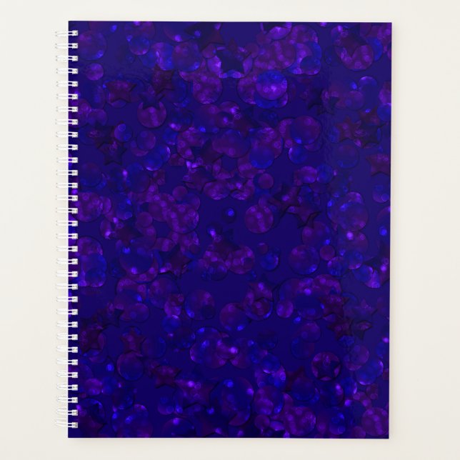 Glitter bokeh sparkle print planner (Front)